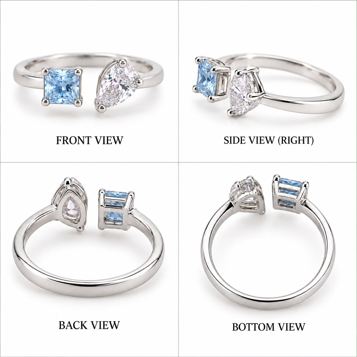 Radiant Cut Halo Solitaire Ring
