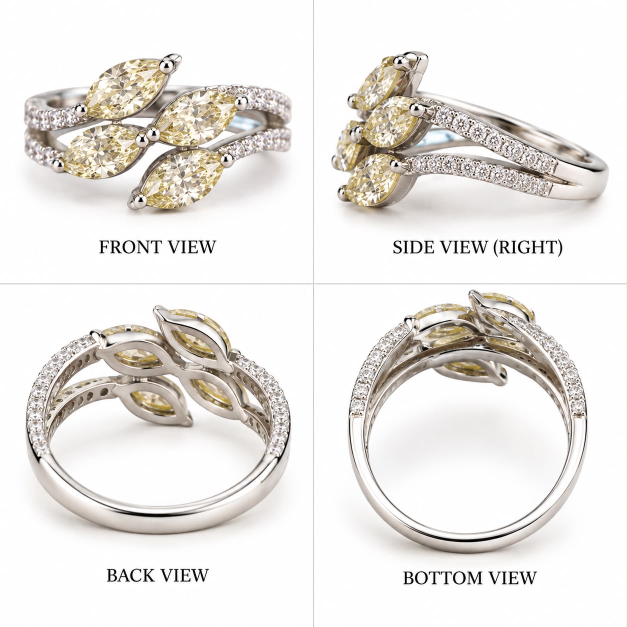 Double Halo Pear Diamond Ring