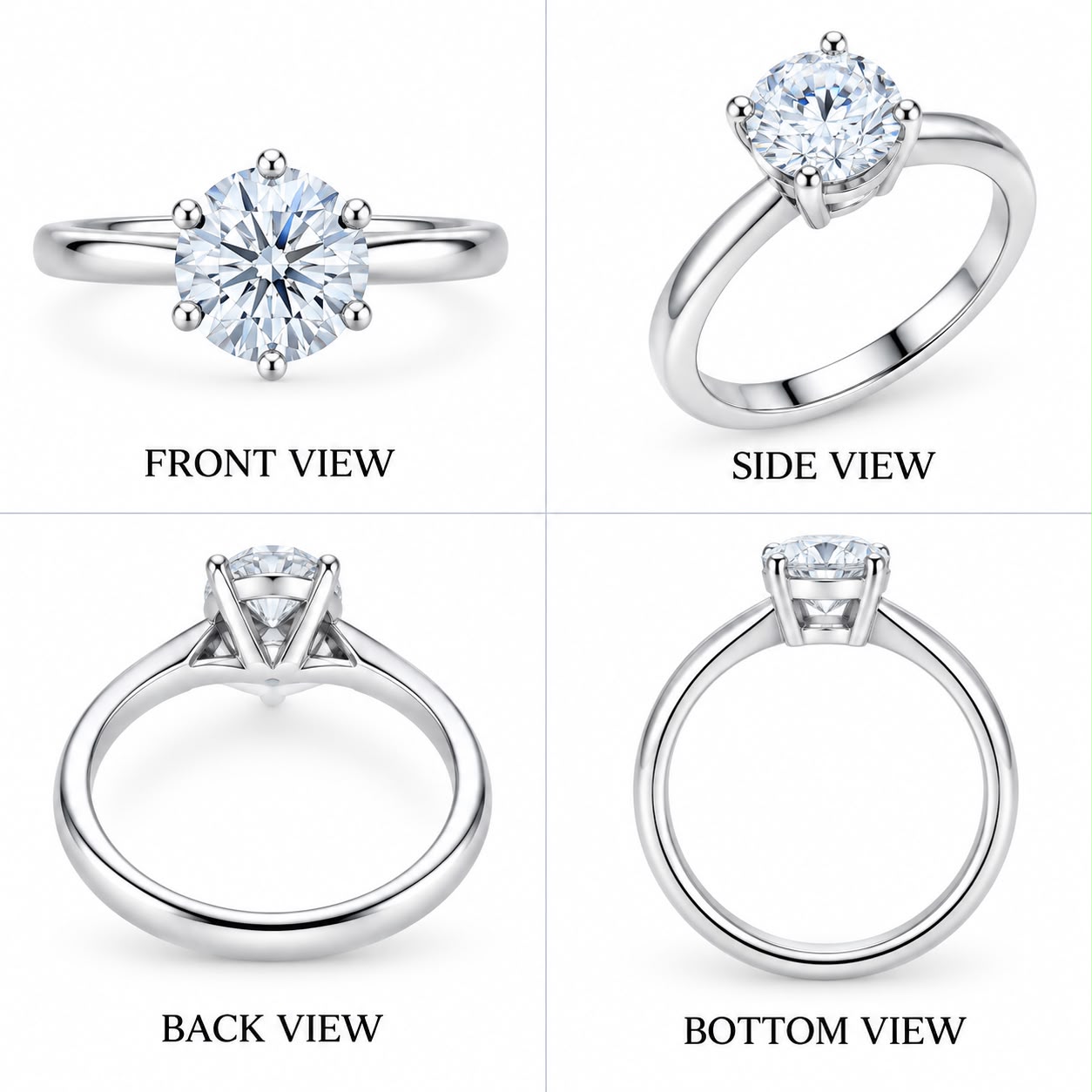 Classic 6-Prong Cathedral Solitaire