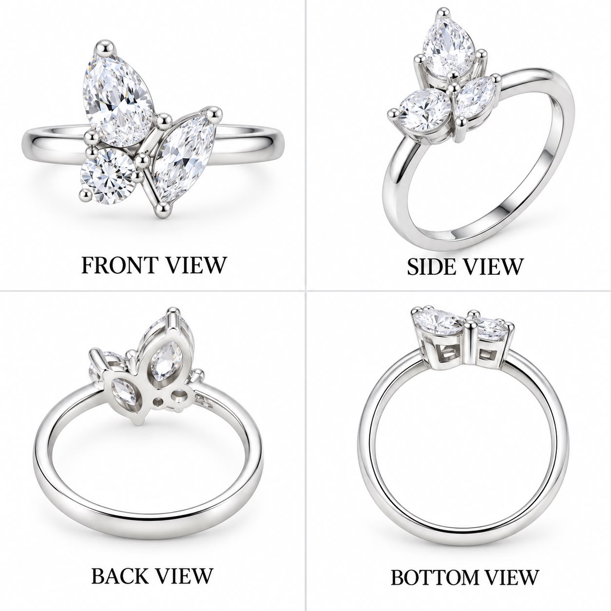 Infinity Twisted Pavé Solitaire Ring
