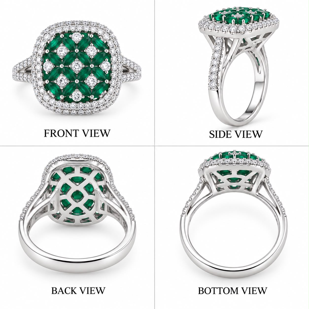 Crown Arch Marquise Tiara Ring